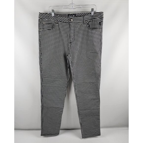 Tripp NYC Pants Womens 15 Multi Houndstooth Daang Goodman Ankle Leg Pant (34x30) - Picture 1 of 10